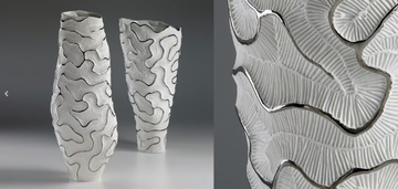 ATLAS - Porcelain and platinum vase by Fos Ceramiche - view 3